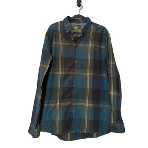 Eddie Bauer Flannel Plaid Mesh Outdoor Green Large
